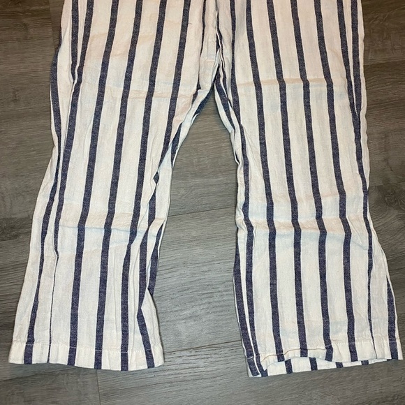 J. Crew Striped Linen Wide Leg Paper-Bag Pants - Picture 9 of 9
